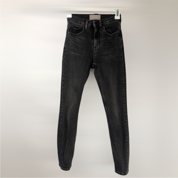 BOGO FREE Everlane High Rise Ankle Skinny Jeans Black Size 23 Denim - Picture 1 of 8